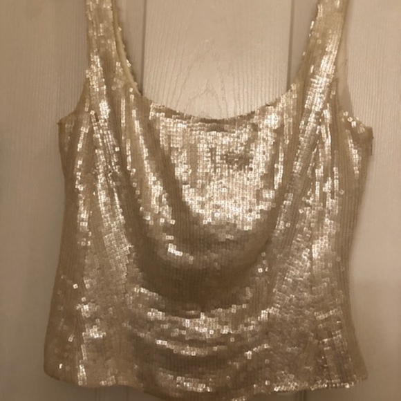 Shimmering White Sequined Giorgio Armani Cami - Picture 3 of 8